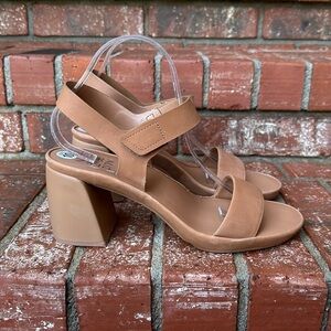 Naturalizer Genn-Rise Heeled Sandal Women's Sandal in Cookie Dough Size 10
